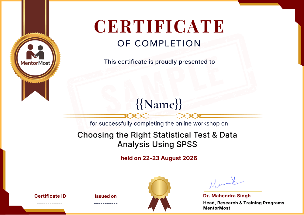 Sample MentorMost certificate of completion